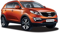 Small 4x4 -  eg Kia Sportage Car Hire  from only £117.61 per day
